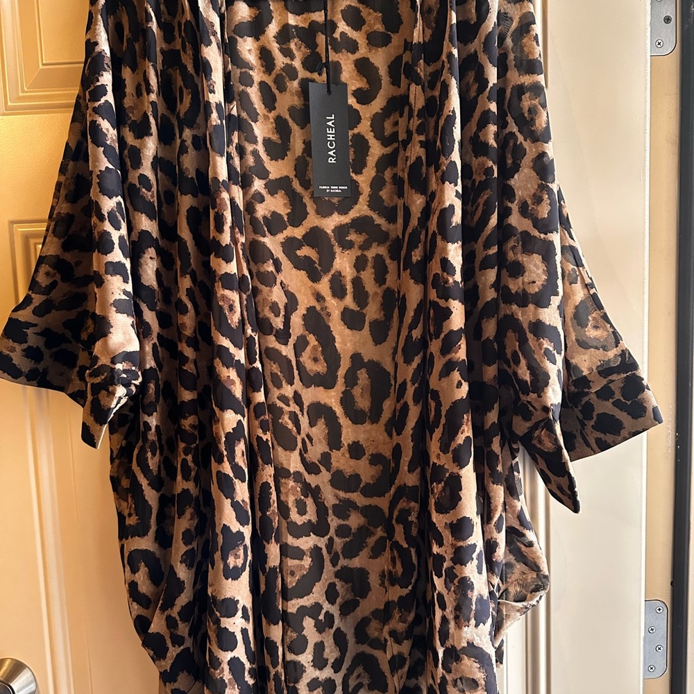 Rachel Leopard Print Kimono